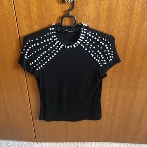 3/$20 Pearl embellished crop top